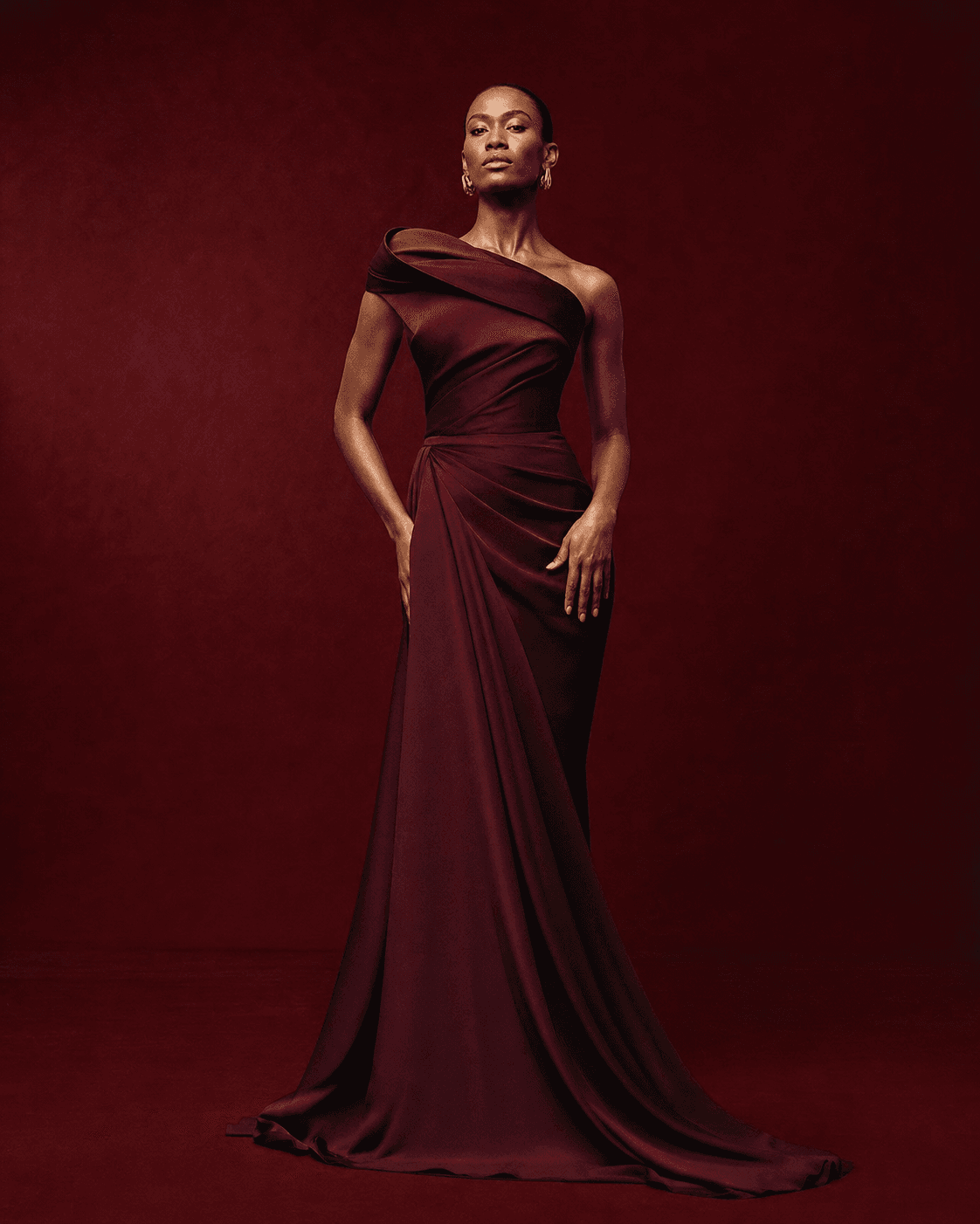 After dark, burgundy takes centre stage